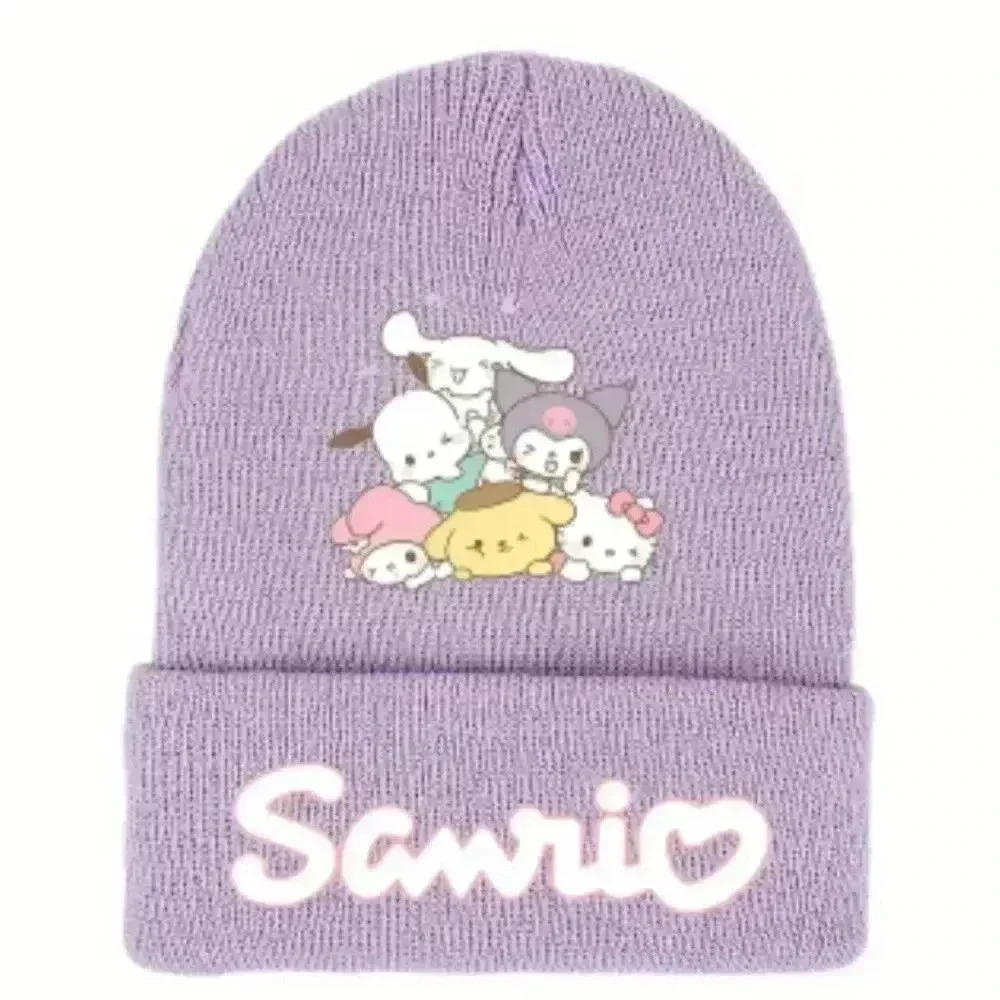 2 FOR $30 NEW lady's Purple Winter Fall Knit sanrio‎ beanie -(#813)